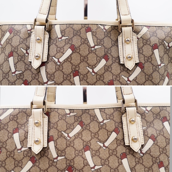 AY18❤️ Gucci GG Supreme The Boot Coated Canvas Tote - Picture 4 of 12